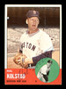 Hal Kolstad Autographed 1963 Topps Card #574 Boston Red Sox High Number SKU #170223