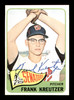 Frank Kreutzer Autographed 1965 Topps Card #371 Washington Senators SKU #170495