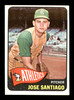 Jose Santiago Autographed 1965 Topps Rookie Card #557 Kansas City A's SKU #170567