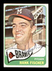 Hank Fischer Autographed 1965 Topps Card #585 Milwaukee Braves SKU #170576 Hank Fischer Autographed 1965 Topps Card #585 Milwaukee Braves SKU #170576