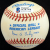 Al Milnar Autographed Official AL Baseball Cleveland Indians "Cleveland Indians 1936-38-46" Beckett BAS #S78744