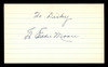 Eddie Moore Autographed 3x5 Index Card Brooklyn Robins, Pittsburgh Pirates "To Dickey" SKU #174202