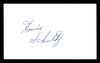 Howie Schultz Autographed 3x5 Index Card Brooklyn Dodgers SKU #174246