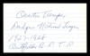 Overton Tremper Autographed 3x5 Index Card Brooklyn Dodgers SKU #174268