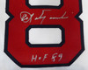 Boston Red Sox Carl Yastrzemski Autographed Framed White Majestic Cool Base Jersey "HOF 89" Beckett BAS Stock #174303