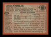 Rich Karlis Autographed 1983 Topps Rookie Card #264 Denver Broncos SKU #176059