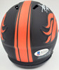 Steve Atwater Autographed Eclipse Black Denver Broncos Speed Mini Helmet Beckett BAS Stock #177485