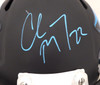 Christian McCaffrey Autographed Carolina Panthers Black AMP Full Size Speed Replica Helmet (Scuff) Beckett BAS #WA47391