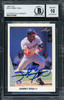 Sammy Sosa Autographed 1990 Leaf Rookie Card #220 Chicago White Sox Auto Grade 10 Beckett BAS Stock #177678