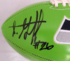 Shaquem & Shaquill Griffin Autographed Seattle Seahawks Green Logo Football MCS Holo Stock #178326