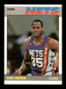 Tony Brown Autographed 1987-88 Fleer Card #14 New Jersey Nets On Back SKU #178826