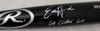 Ed Howard Autographed Black Rawlings Baseball Bat Chicago Cubs "Go Cubs Go" Beckett BAS Stock #179028