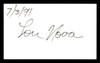 Lou Nova Autographed 3x5 Index Card Boxer, Actor SKU #179720