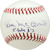 Les McCrabb Autographed Official MLB Baseball Philadelphia A's "Phil. A's " Beckett BAS #V68224