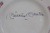 Mickey Mantle Autographed Mickey Mantle's Country Cooking' Restaurant Plate New York Yankees Beckett BAS #A34682