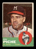Ron Piche Autographed 1963 Topps Card #179 Milwaukee Braves SKU #183000