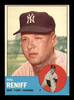 Hal Reniff Autographed 1963 Topps Card #546 New York Yankees SKU #183044