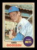 Greg Goossen Autographed 1968 Topps Card #386 New York Mets SKU #183061