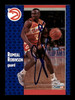 Rumeal Robinson Autographed 1991-92 Fleer Rookie Card #3 Atlanta Hawks SKU #183292