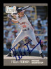 Felix Fermin Autographed 1991 Fleer Ultra Card #112 Cleveland Indians SKU #183511
