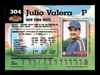 Julio Valera Autographed 1992 Stadium Club Card #304 New York Mets SKU #183858