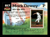 Mark Dewey Autographed 1992 Stadium Club Card #817 New York Mets SKU #183875