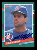 John Barfield Autographed 1991 Donruss Card #688 Texas Rangers SKU #184527