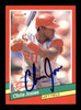 Chris Jones Autographed 1991 Donruss The Rookies Rookie Card #50 Cincinnati Reds SKU #184530