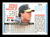 Ron Darling Autographed 1992 Donruss Card #723 Oakland A's SKU #184582