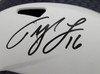 Tyler Lockett Autographed Seattle Seahawks Flat Matte White Full Size Speed Replica Helmet (Smudge) MCS Holo #54452