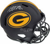 Davante Adams Autographed Green Bay Packers Black Eclipse Full Size Speed Replica Helmet Beckett BAS Stock #185688