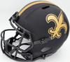 Drew Brees Autographed New Orleans Saints Black Eclipse Full Size Speed Replica Helmet "SB XLIV MVP" Beckett BAS Stock #185737