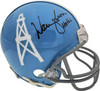 Warren Moon Autographed Houston Oilers Blue Mini Helmet "HOF 06" In Black MCS Holo Stock #185806