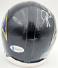 Patrick Queen Autographed Baltimore Ravens Mini Helmet Beckett BAS Stock #185831