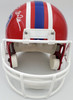 Buffalo Bills Team Greats Autographed Full Size Red Replica Throwback Helmet With 3 Signatures Including Jim Kelly, Thurman Thomas & Andre Reed Beckett BAS Stock #185865