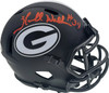 Herschel Walker Autographed Georgia Bulldogs Eclipse Black Speed Mini Helmet Beckett BAS Stock #185877