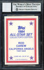 Rod Carew Autographed 1984 Topps All Star Set Card #26 California Angels Auto Grade 10 Beckett BAS #12510581