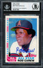Rod Carew Autographed 1982 Topps All Star Card #547 California Angels Beckett BAS Stock #186117