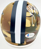 Herschel Walker Autographed Dallas Cowboys Camo Speed Mini Helmet Beckett BAS Stock #185954