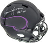 Warren Moon Autographed Minnesota Vikings Eclipse Black Full Size Speed Replica Helmet "HOF 06" MCS Holo Stock #187023