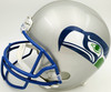Warren Moon Autographed Seattle Seahawks Full Size Gray Replica Throwback Helmet "HOF 06" MCS Holo Stock #187028