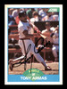 Tony Armas Autographed 1989 Score Card #182 California Angels SKU #188234