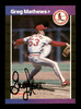 Greg Mathews Autographed 1989 Donruss Card #281 St. Louis Cardinals SKU #188340
