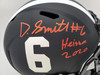 Devonta Smith Autographed Alabama Crimson Tide Eclipse Black Full Size Speed Replica Helmet "Heisman 2020" Beckett BAS Stock #189557
