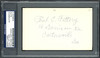 Paul C. Fittery Autographed 3x5 Index Card Cincinnati Reds, Philadelphia Phillies PSA/DNA #83862912