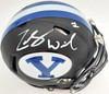 Zach Wilson Autographed BYU Cougars Matte Black Speed Mini Helmet Beckett BAS Stock #191116