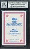Rod Carew Autographed 1986 Topps All Star Set Card #16 California Angels Auto Grade Gem Mint 10 Beckett BAS #12751606