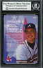 Chipper Jones Autographed 1996 Fleer Ultra Stars Card #582 Atlanta Braves Beckett BAS #12750400