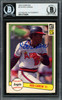 Rod Carew Autographed 1982 Donruss Card #216 California Angels Beckett BAS Stock #193232