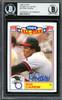 Rod Carew Autographed 1985 Topps All Star Set Card #13 California Angels Beckett BAS Stock #193243